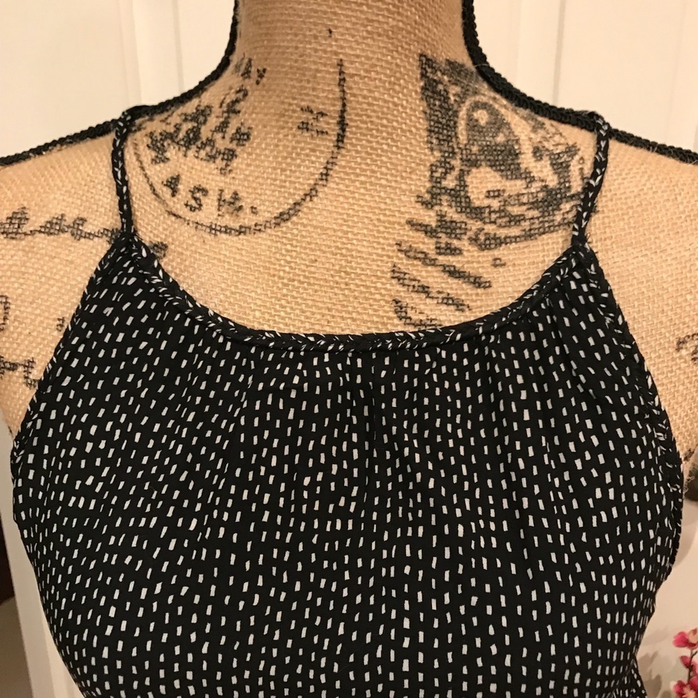 Mo:Vint Black and White Tank Dress with Beaded lining NWT - Picture 4 of 5